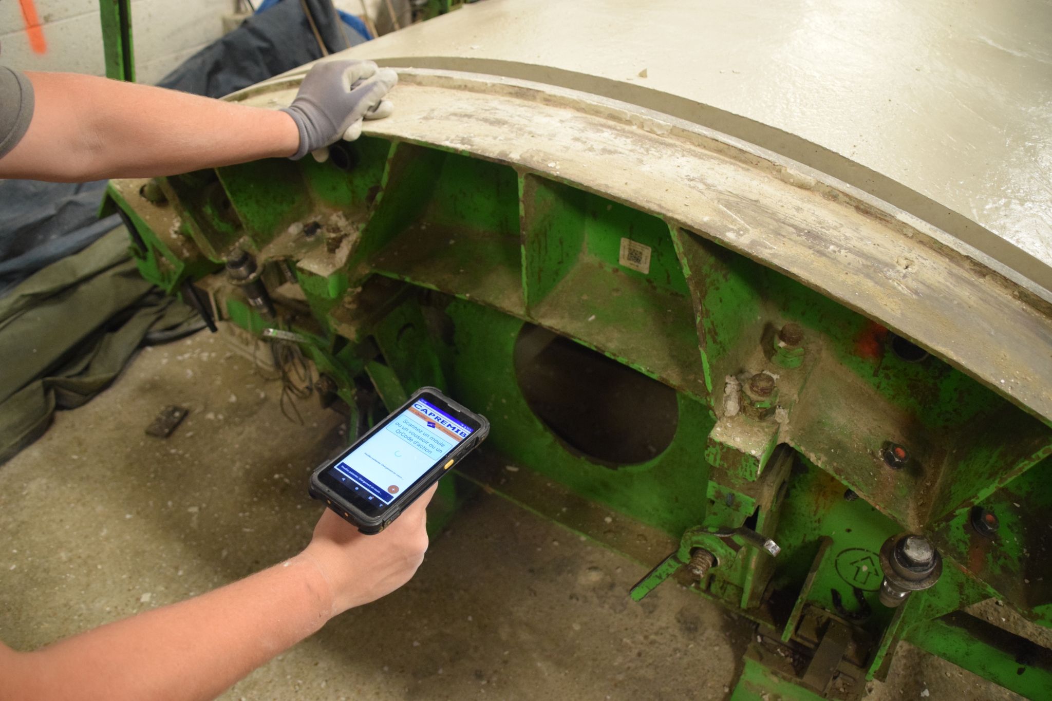 Concrete voussoirs ready for traceability